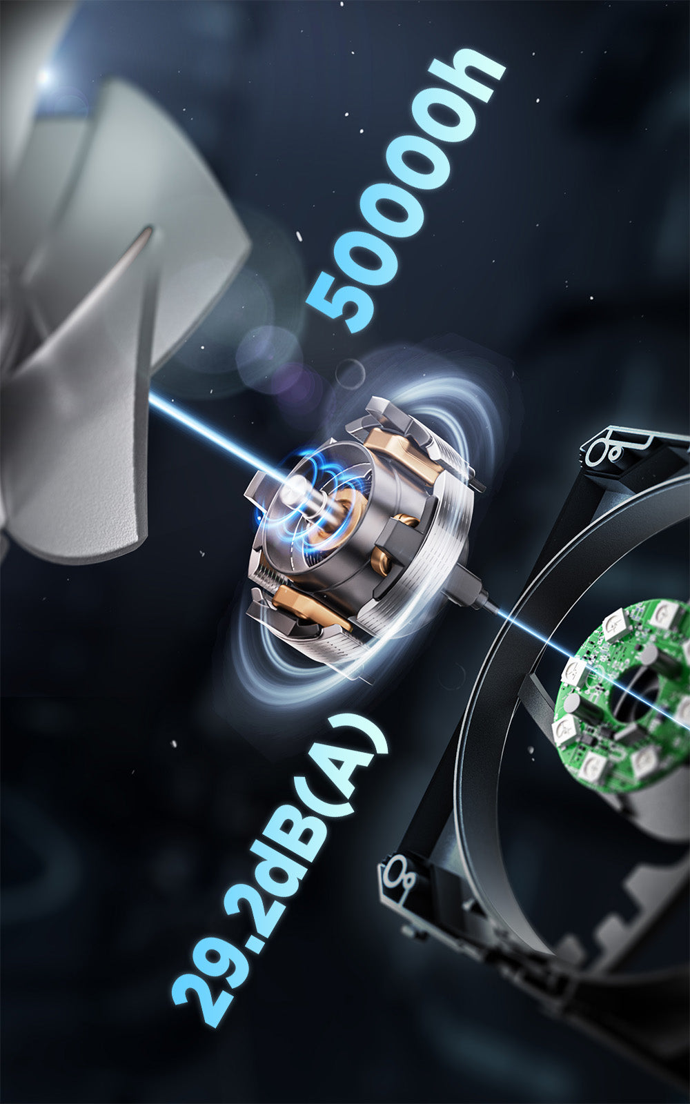 COSMIQ RGB 120mm Daisy Chain PWM Fan (3-Pack)