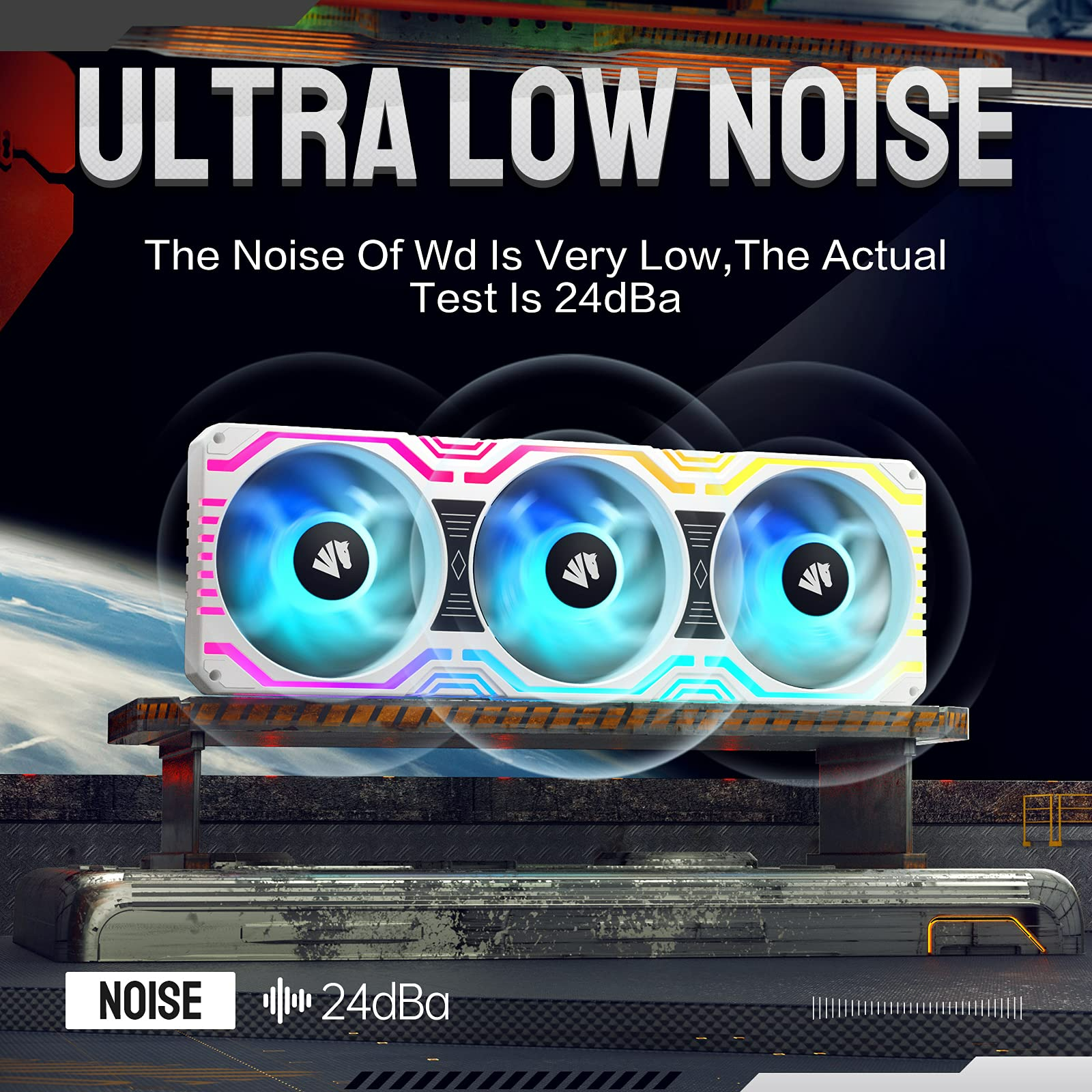 Asiahorse Matrix-White 56 Addressable RGB LEDs 360MM All-in-One Square Frame Integrated Fan with MB Sync/Analog Controller,Integrated PWM Control Fan for Computer Case and Liquid Cooling System