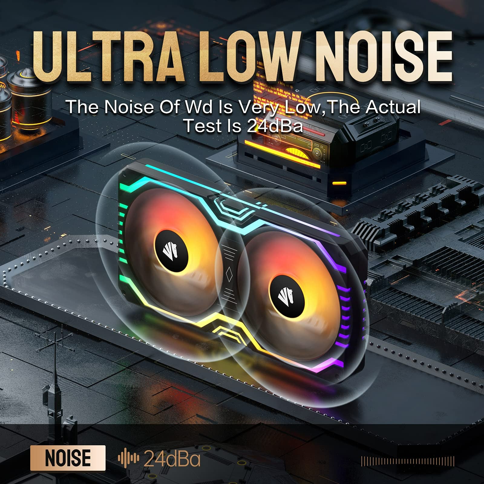 ASIAHORSE Matrix-Black 48 Addressable RGB LEDs 240MM All-in-One Square Frame Integrated Fan with MB Sync/Analog Controller, Integrated PWM Control Fan for Computer Case and Liquid Cooling System