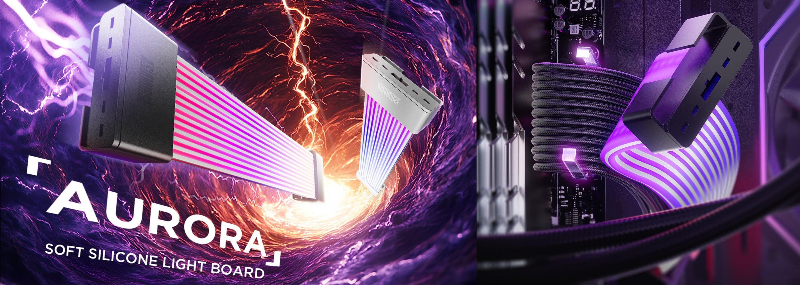 Transform Your White PC Build with Aurora Learn RGB Cable Covers