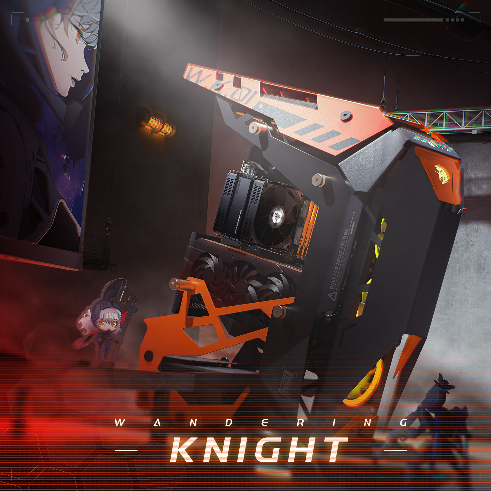 The Wandering Knight CP200 All-Black CPU Air Cooler