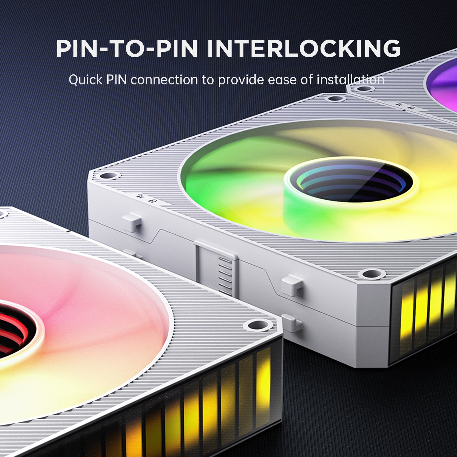 AsiaHorse STARBEAT 120mm UNI Fan, RGB Sound Control Rhythm PC Case Fan, Daisy-Chain Connection, 5V 3Pin ARGB Lighting for Computer Case & Liquid Radiator