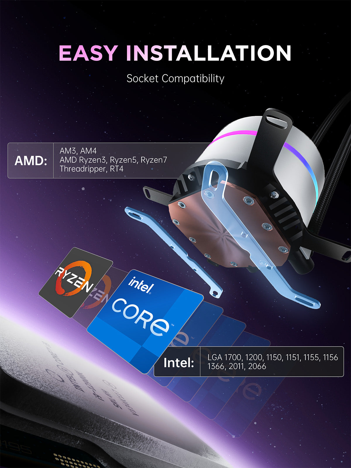 The Wandering Knight W360 AIO CPU Liquid Cooler