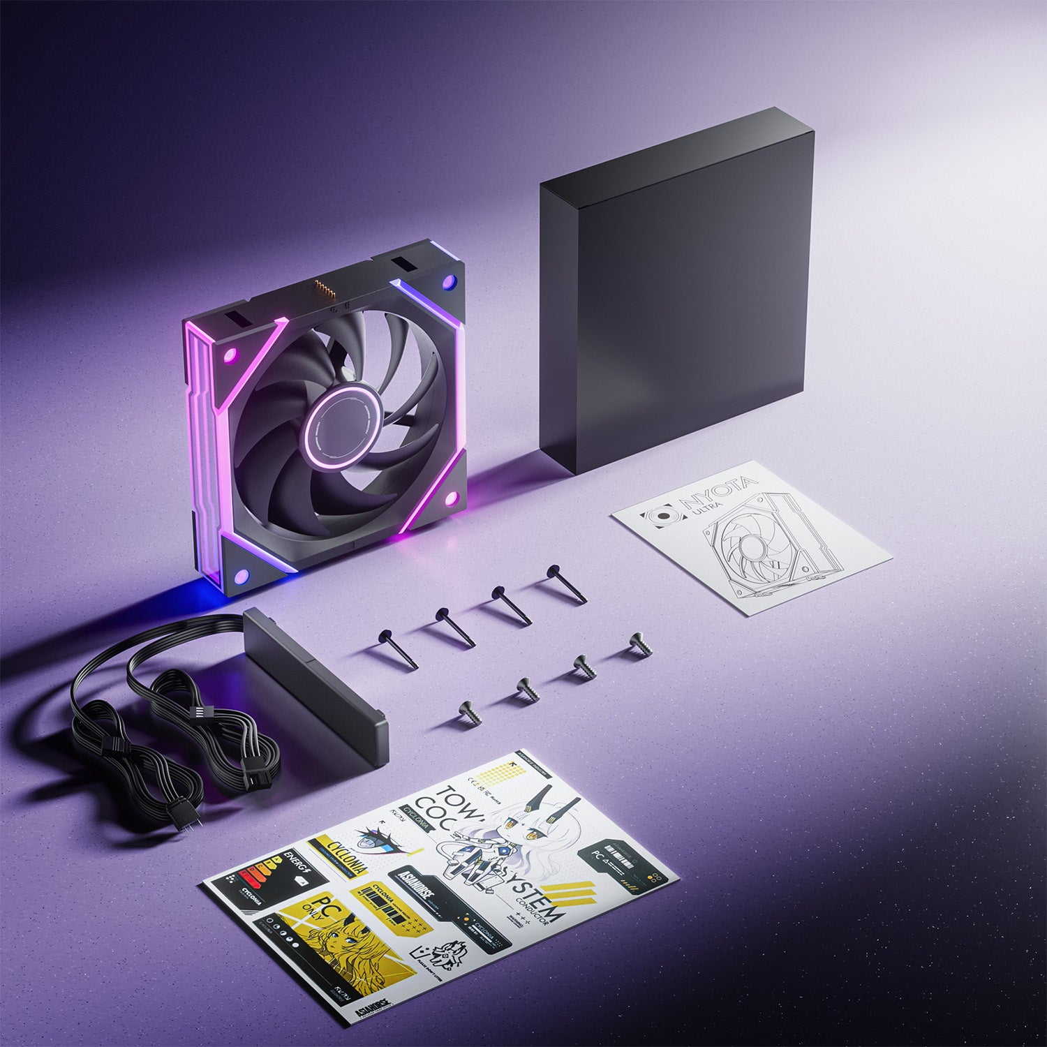 NYOTA Ultra 120mm Daisy Chain PWM Fans (3-Pack)