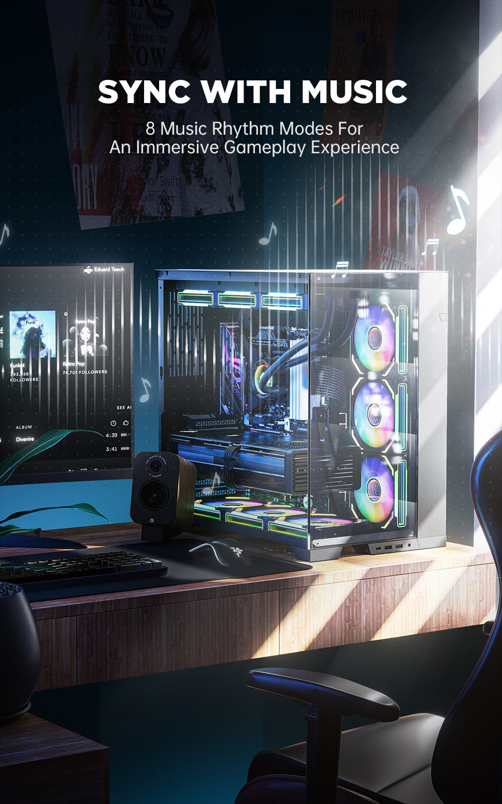 COSMIQ RGB 120mm Daisy Chain PWM Fan (3-Pack)