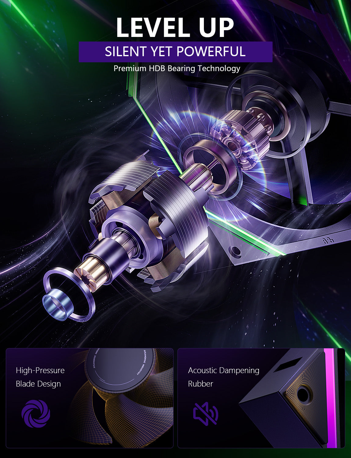 NYOTA PRO 120mm Daisy Chain ARGB Fans (3-Pack)