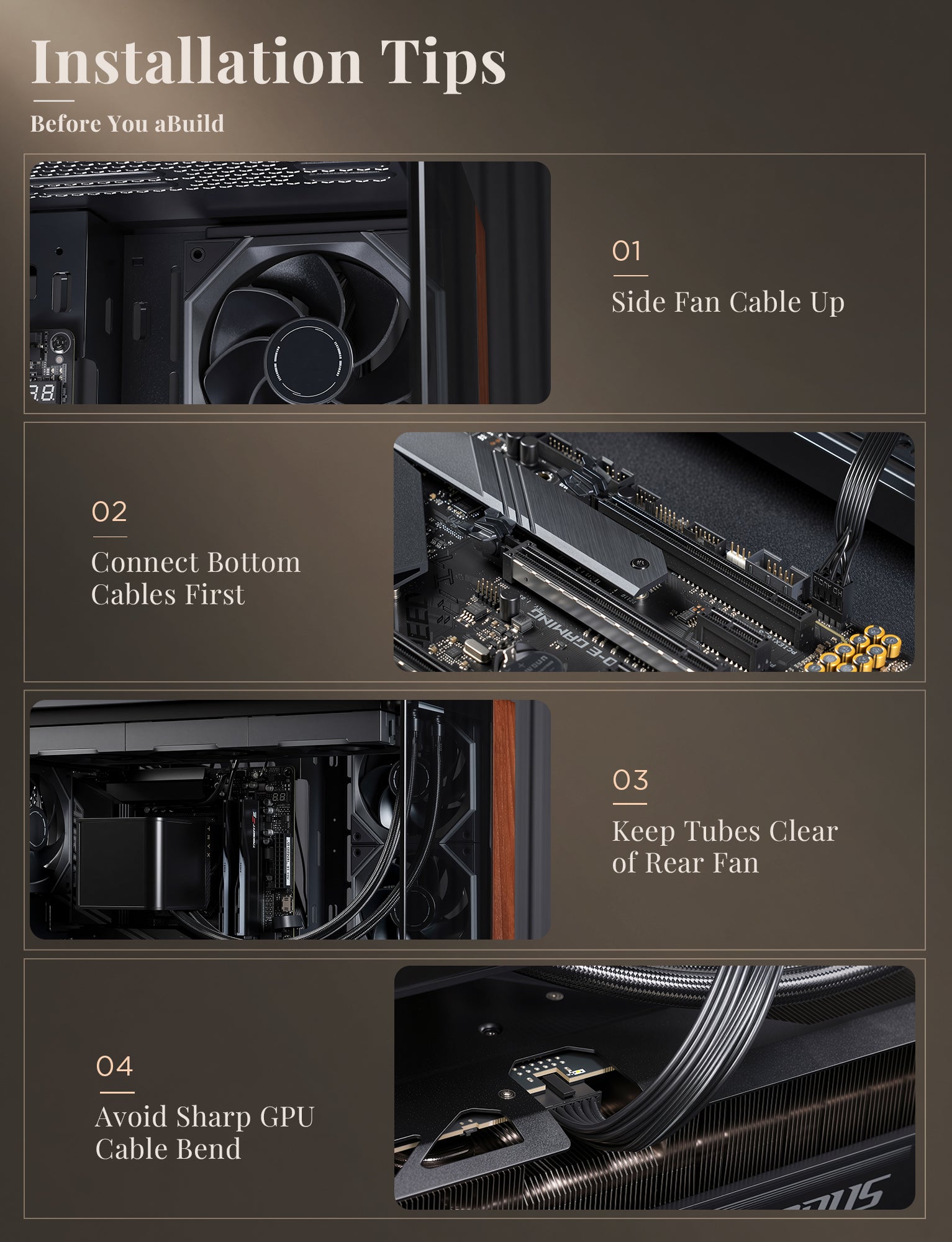Asiahorse Scutum ATX PC Case, Premium Ash Wood Trim, 270° Tempered Glass