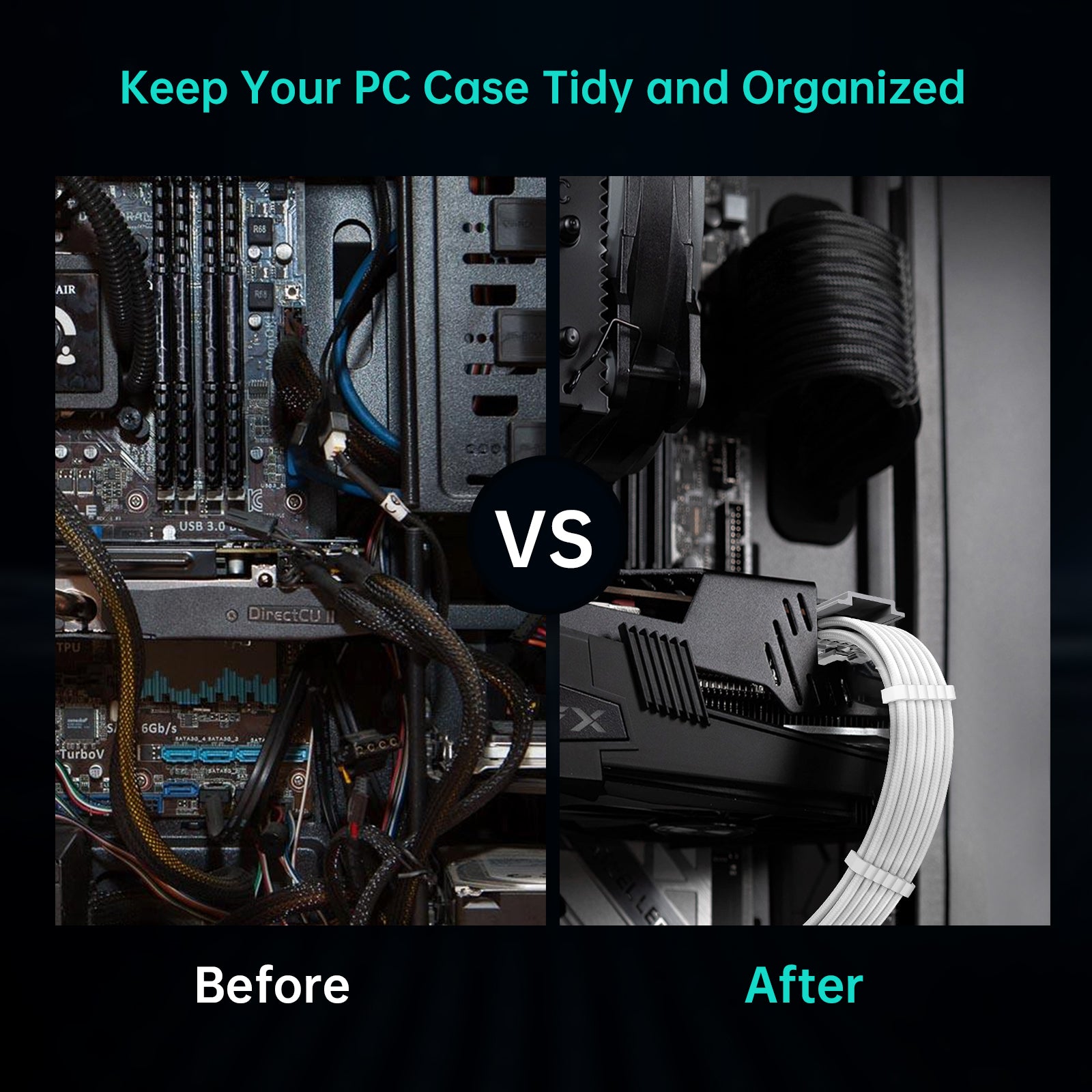 12VHPWR PCI-e Cable Extension, compatible with RTX 3090Ti/4070Ti/4080/4090, length 30 centimeters