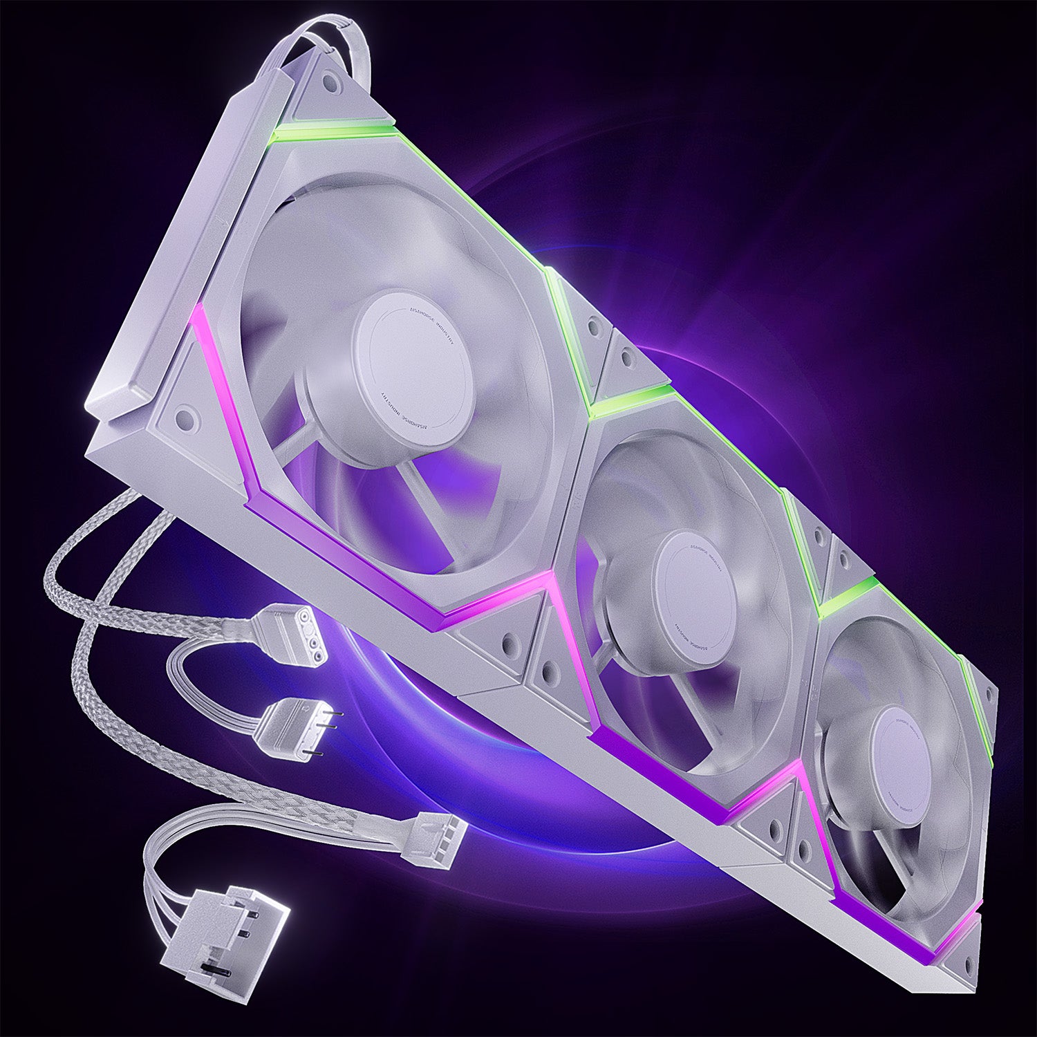 NYOTA PRO 120mm Daisy Chain ARGB Fans (3-Pack)