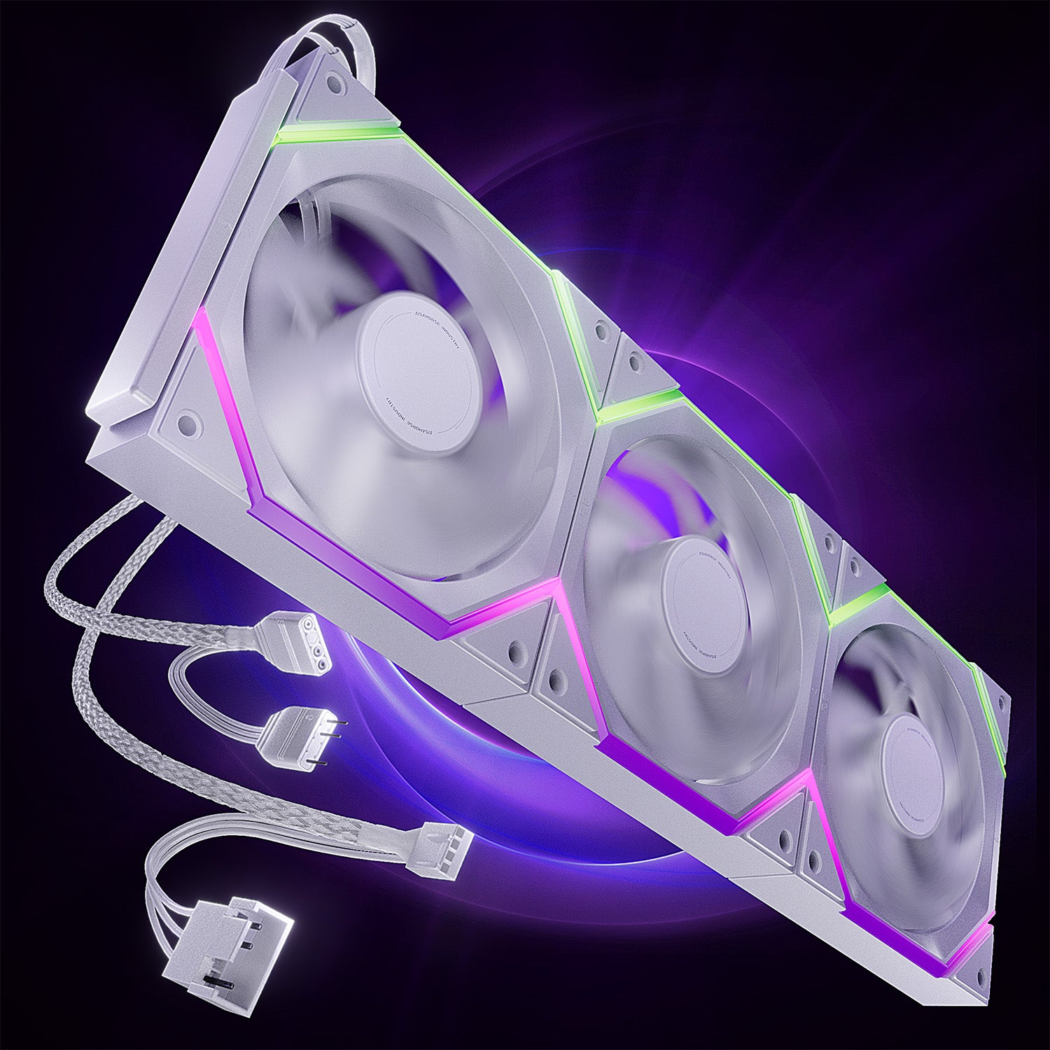 NYOTA PRO 120mm Daisy Chain ARGB Fans (3-Pack)