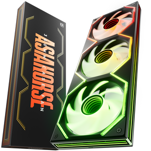 Asiahorse Matrix Pro ARGB Case Fan, 3-Zone Controlled Light，4 side Inf