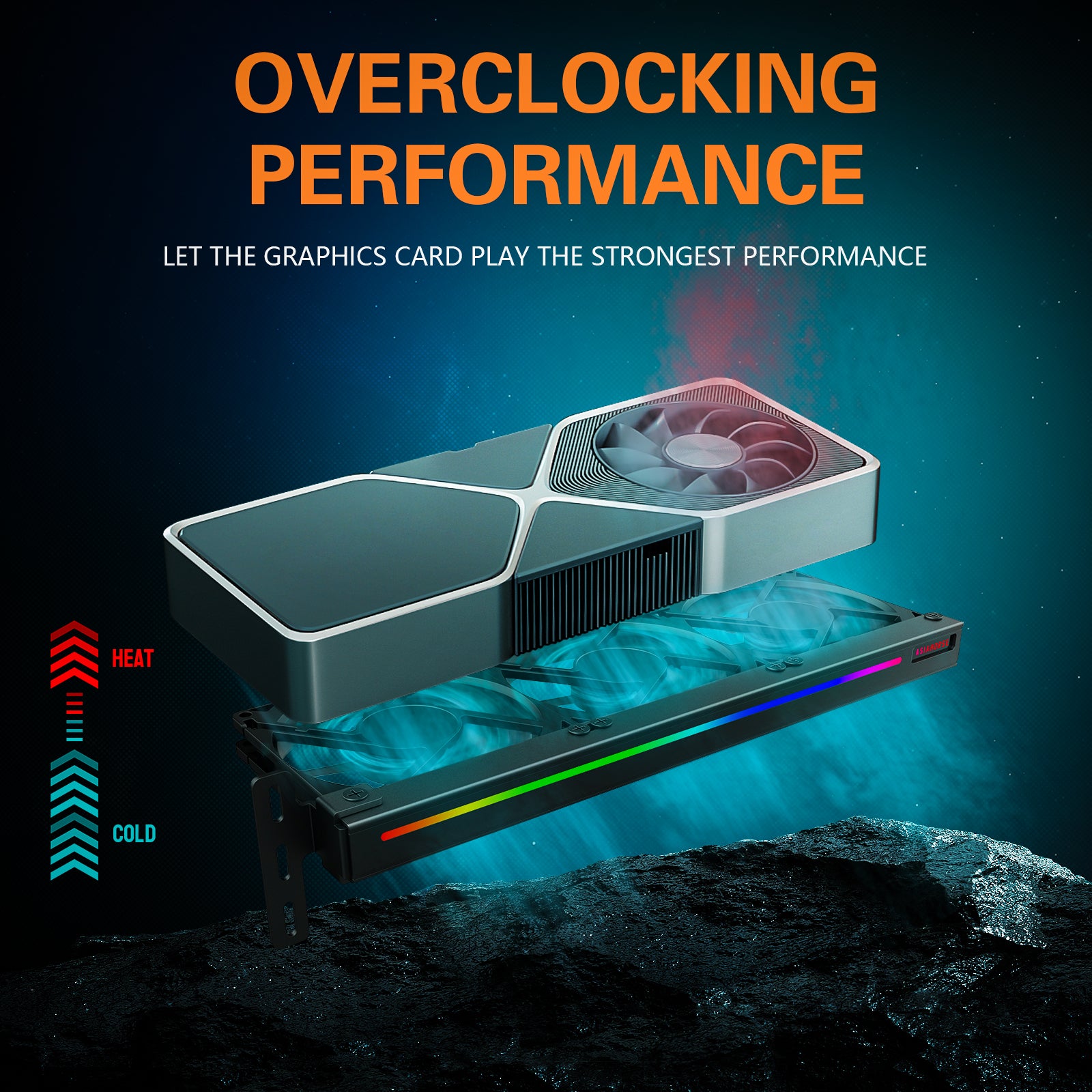 ASIAHORSE Graphic Card Cooler 3 x 92mm Fan with Led Frame,Support ASUS Aura SYNC/MSI Mystic Sync/ASROCK Aura RGB/GIGABYTE RGB Fusion (5V 3 Pin Addressable headers)