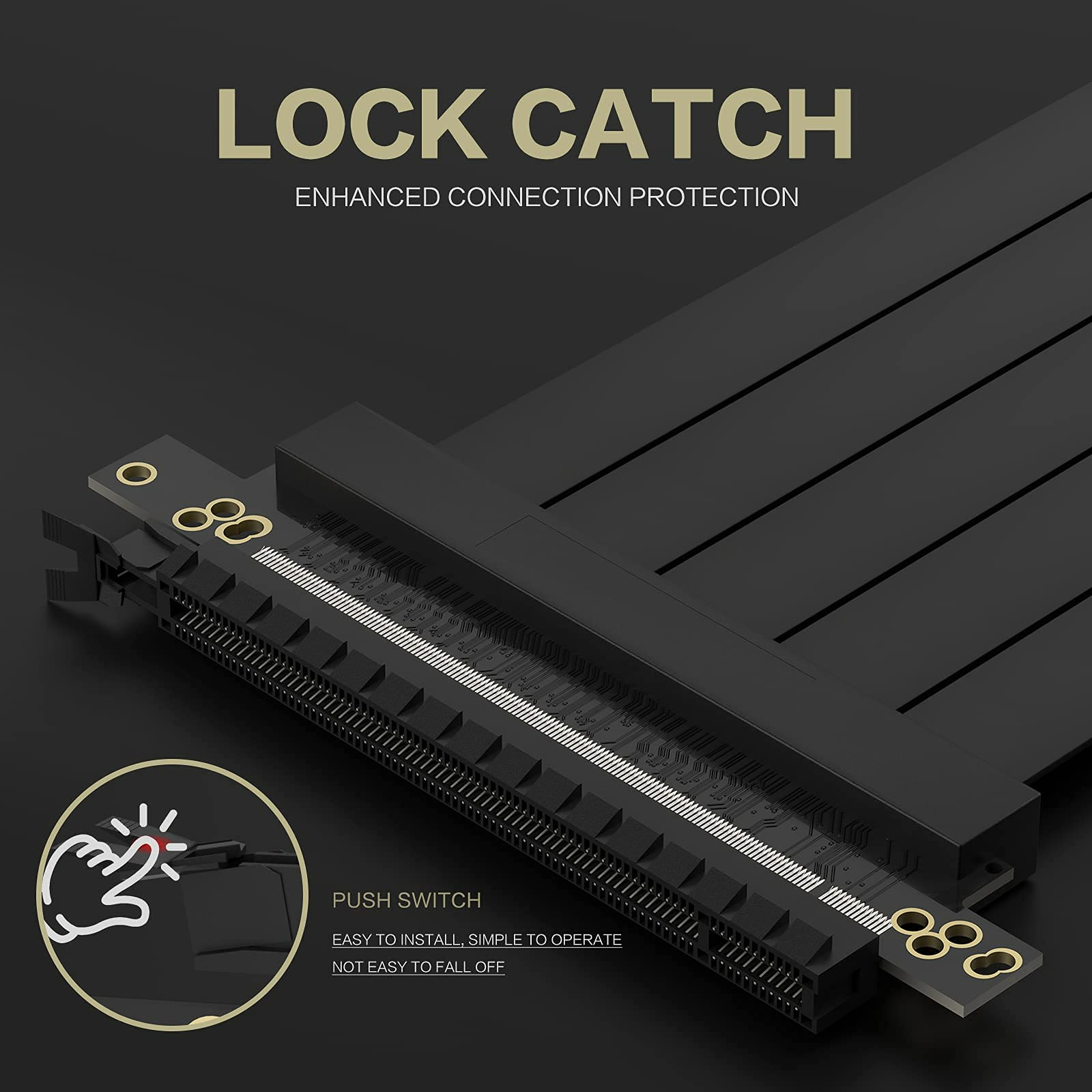 ASIAHORSE PCIE [20cm] 3.1 16x Extreme High Speed Rotatable Riser Cable (180 Degree)