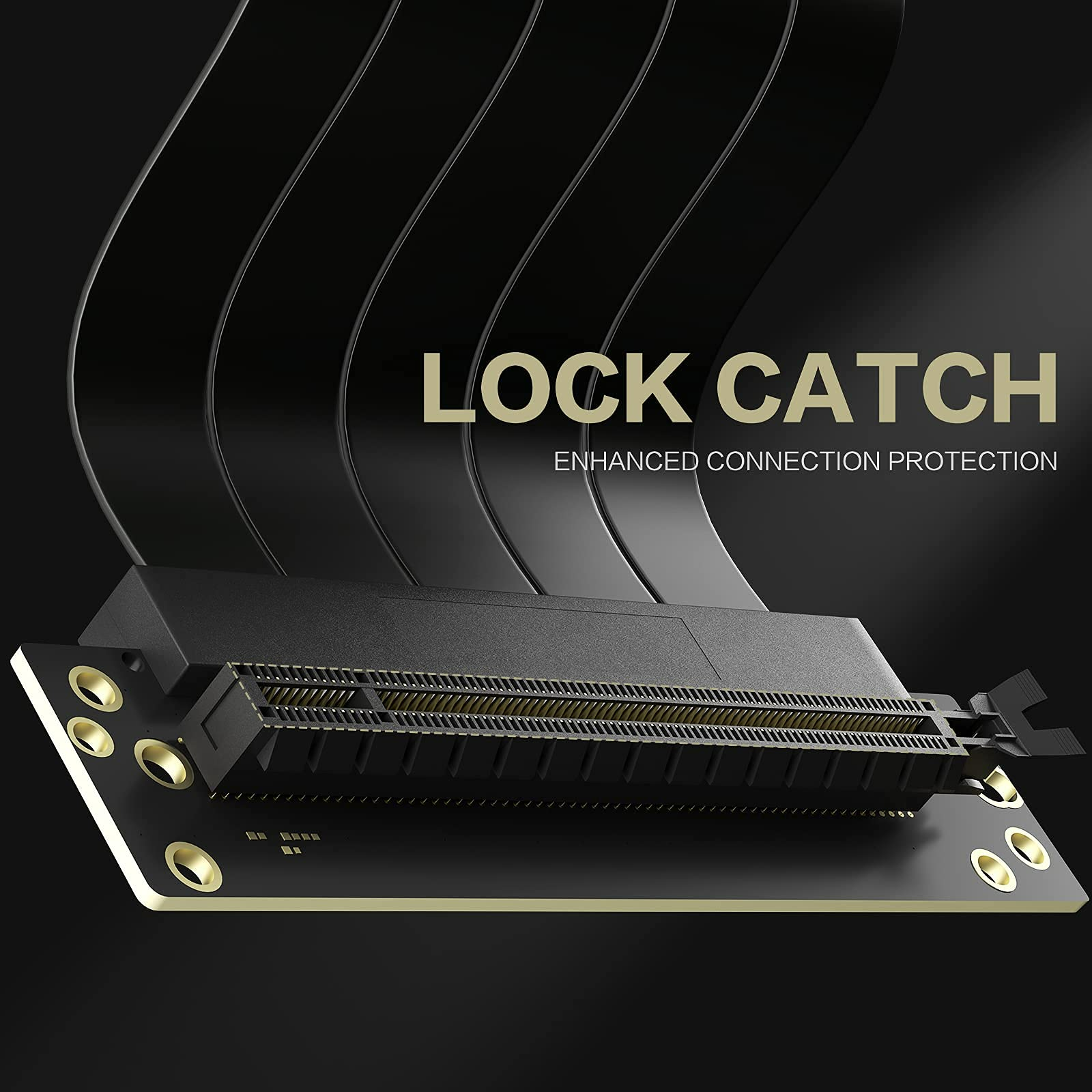 ASIAHORSE PCIE [20cm] 3.1 16x Extreme High Speed Rotatable Riser Cable (90 Degree)