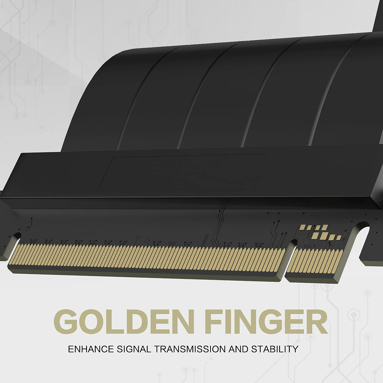 ASIAHORSE PCIE [20cm] 3.1 16x Extreme High Speed Rotatable Riser Cable (180 Degree)