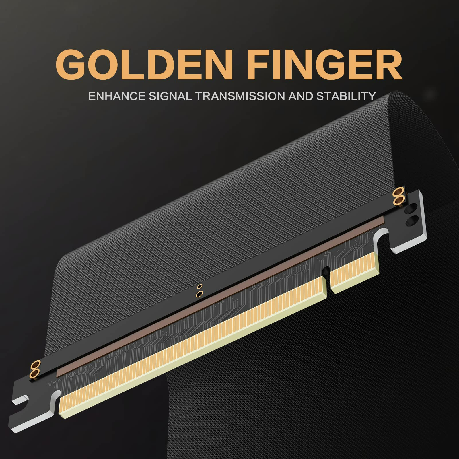 AsiaHorse New PCIE 3.0 16x High Speed Flexible Extender Riser Cable Card Extension Port Adapter 200mm(180 Degree Angle Black)