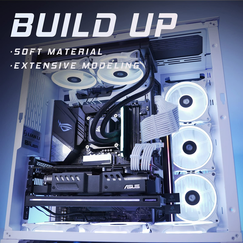 ASIAHORSE 4 KIT 18AWG PSU SLEEVED CABLE WHITE photo 6